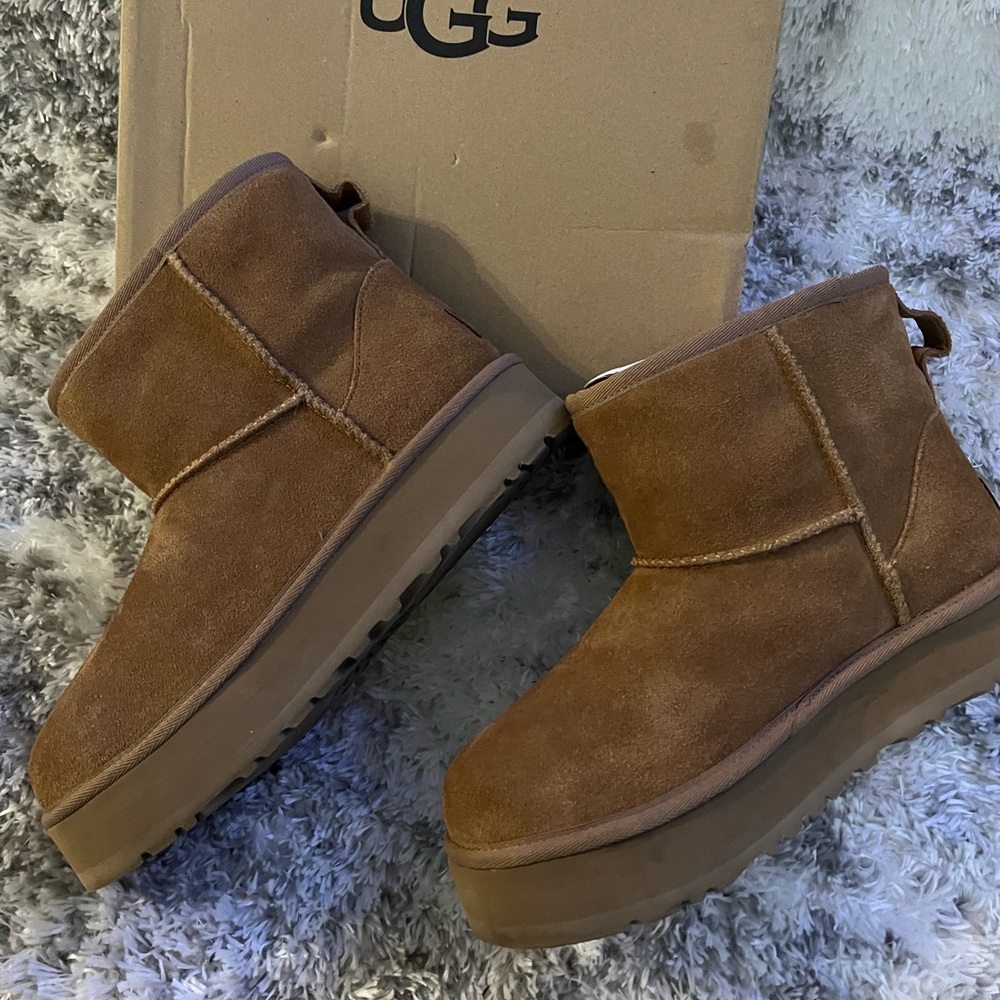 Ugg Chestnut Platform Mini Boots - Picture 5 of 7